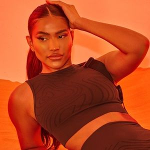 Pretty little thing brown crop top